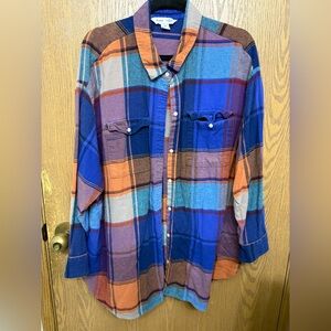 Old Navy Flannel Plaid Button Up Shirt